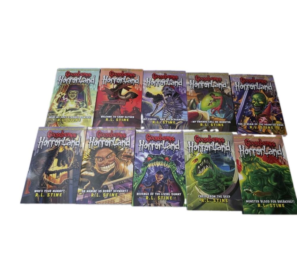 Goosebumps Books Lot of 10 By R L Stine Goosebumps: Horrorland #1-10 EUC